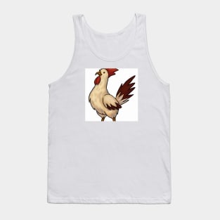 Cute Rooster Drawing Tank Top